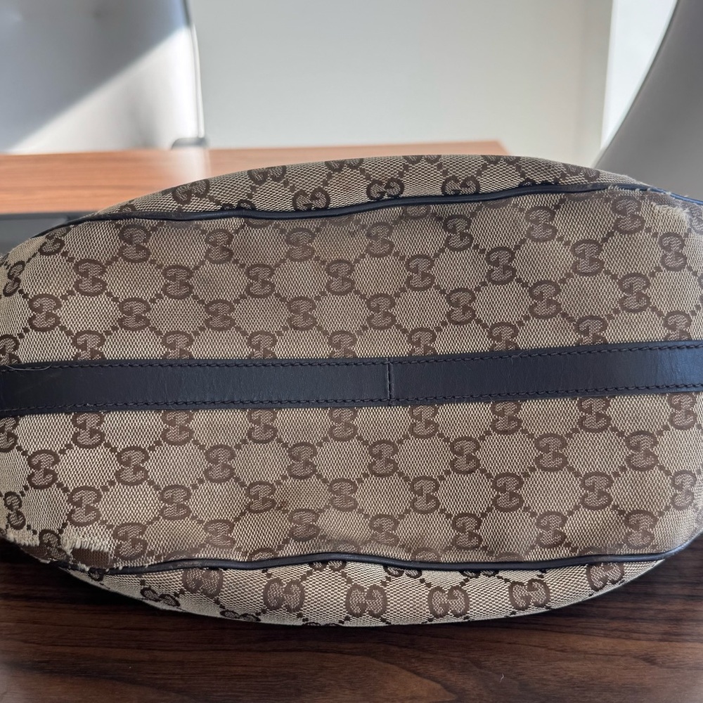 Genuine Gucci Cream and Brown Hobo Bag with Dust Bag/ Box - Picture 7 of 8